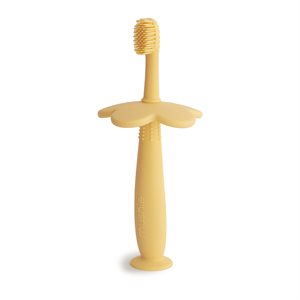 Mushie Flower Training Toothbrush - Pale Daffodil